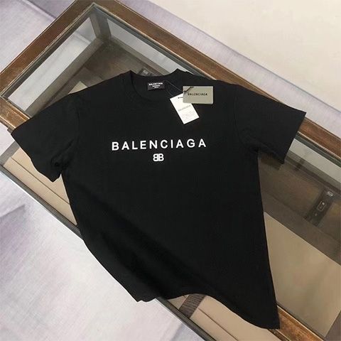 กระแสน้ํา แบรนด์ฤดูร้อน บาเลน1ลําลองพิมพ์เสื้อยืดผ้าฝ้ายแท้จดหมายสวมใส่ด้านนอกเสื้อผ้าผู้ชายและผู้หญิงแท็ก + ป้าย