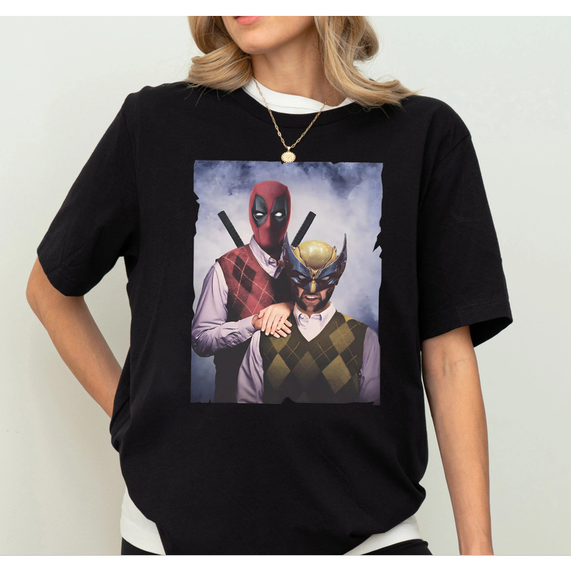 เสื้อ Marvel Deadpool และ Wolverine Brothers, เสื้อ Disney Marvel, เสื้อ Disney Superhero Best Frien