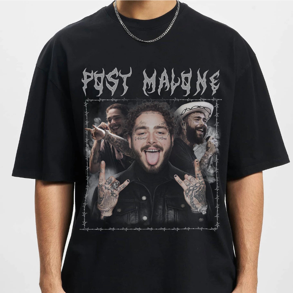 เสื้อ Post Malone Rap Music Merch, เสื้อยืด Post Malone Rap 90s Tee, Post Malone Tour Rapper Gift Bo