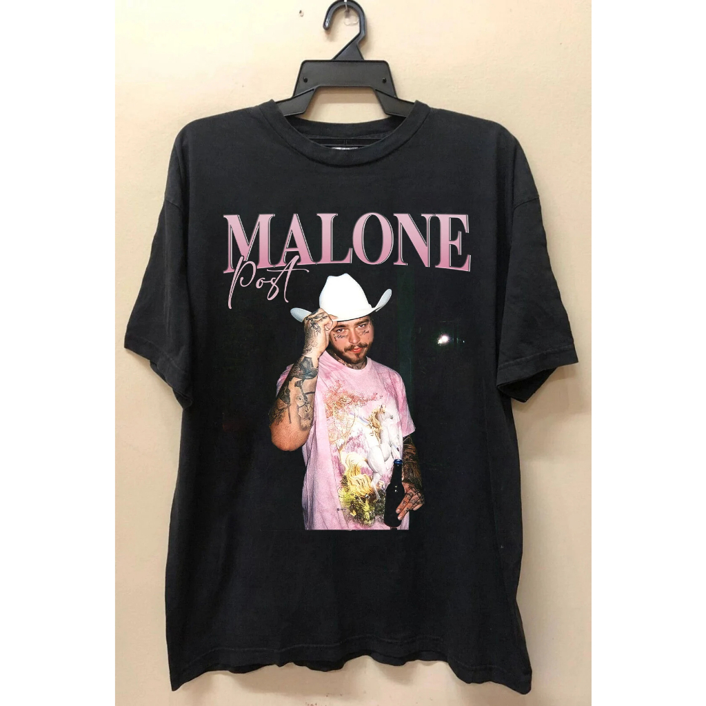 Vintage Post Malone Rap Music Merch เสื้อ, Retro Post Malone T เสื้อ Rap 90s Tee, Post Malone Tour R