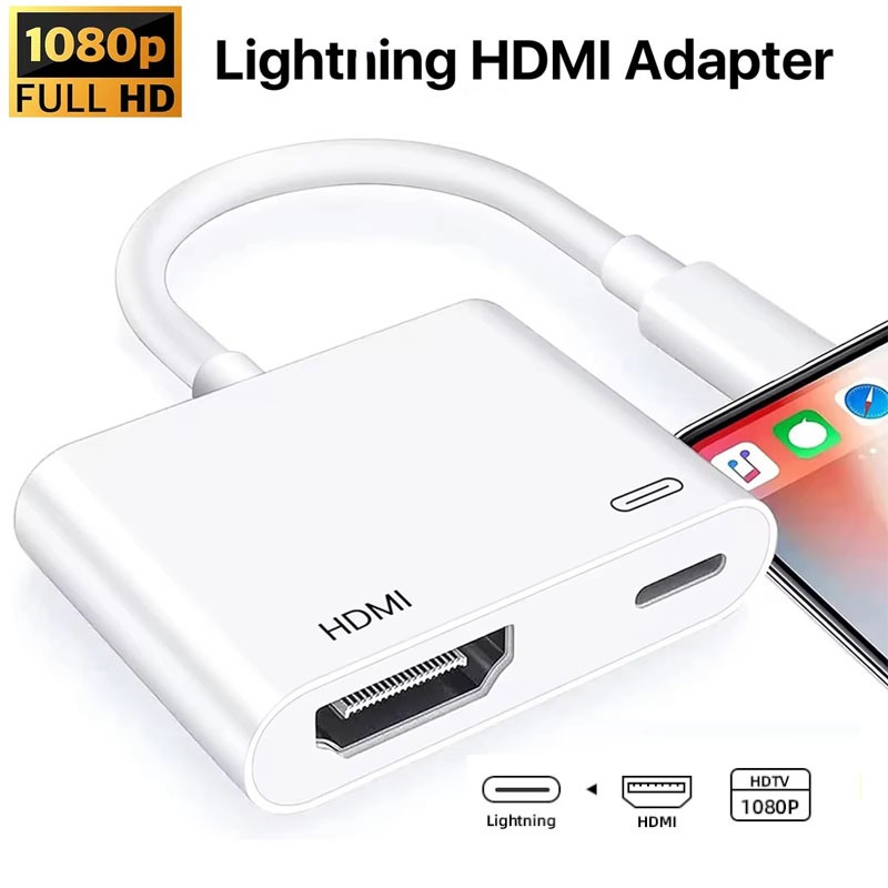 Ankndo 1080P Light-ning to HDMI-เข้ากันได้กับ Digital TV AV Adapter Cable สําหรับ IP X/8/7/8P/7P i/-Pad
