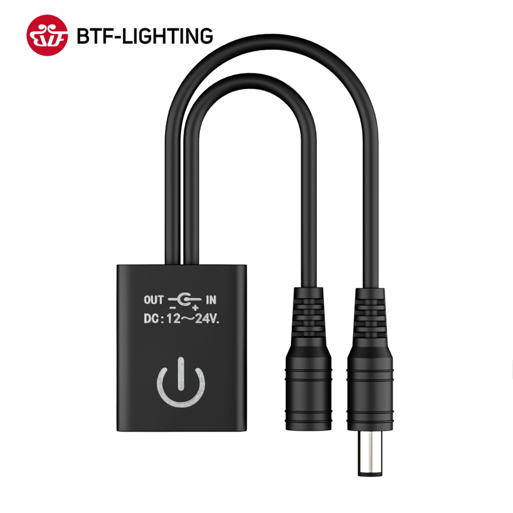BTF-LIGHTING Mini เซ็นเซอร์อินฟราเรด ตัวควบคุมสวิตช์ ใช้กับชุดไฟ LED ขาวดํา FCOB COB แรงดันไฟฟ้าต่ํา