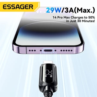 Essager 29W 3A C-L จอแสดงผลดิจิตอลสายชาร์จข้อมูลอย่างรวดเร็ว