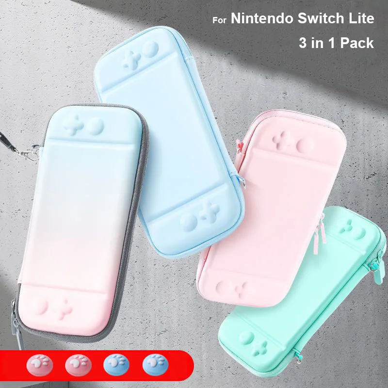 3 in 1 แบบพกพากระเป๋าถือสําหรับ Switch Lite คอนโซลเกมอุปกรณ์เสริมน่ารัก Thumb Grip Cover จัดส่งฟรี