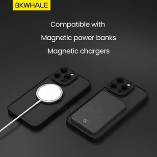 BKWHALE Magnetic Matteเคสโทรศัพท์สําหรับiPhone 17 Pro Max 16 Pro Max 15 Pro Max 16 15 14 Plus 13 12 11 Pro Max 17 Airกันกระแทกเคสโทรศัพท์