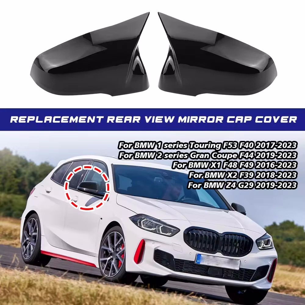 สําหรับ BMW F39 F40 F44 F48 F49 F52 F53 G29 X1 X2 Z4 ด้านข้างปีกกระจกฝาครอบฝาครอบกระจกมองหลังรถอุปกรณ์เสริม M สไตล์แตรเปลี่ยน