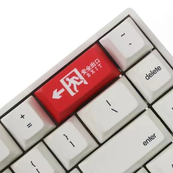 Keycap 2.0U Retractable Key Safety ส่งออก Keycap PBT Sublimation สําหรับคีย์บอร์ดแบบกลไก
