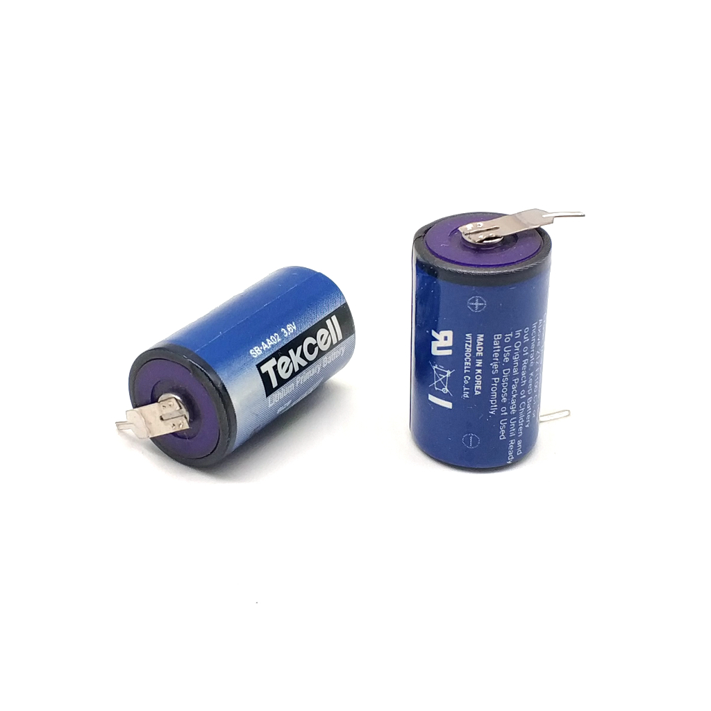 1pcs Tekcell SB-AA02 3.6V 1/2AA พร้อมบัดกรีฟุตอิเล็กทรอนิกส์ Delta อุปกรณ์ควบคุมอุตสาหกรรม plc ลิเธี