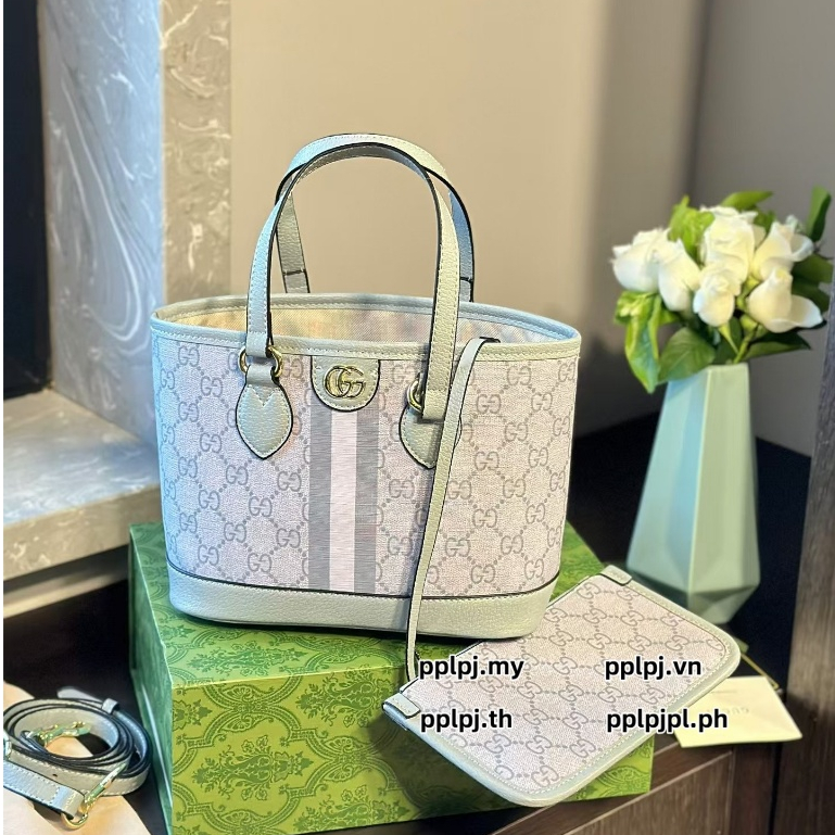Original Order สินค้าใหม่ TOTE ตะกร้าผักกระเป๋าช้อปปิ้งแบบพกพาCrossbodyหนึ่งไหล่All-Matchปฏิบัติเด็กMother-Daughterกระเป๋าของขวัญกล่องGG333333-0811