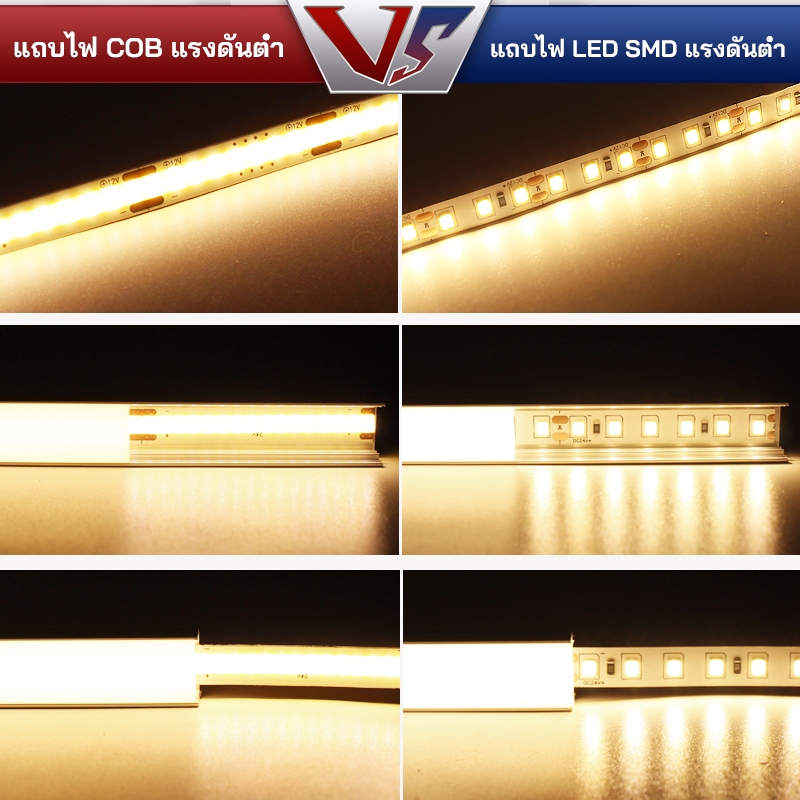 แถบไฟ Led สายไฟยาวความหนาแน่นสูง COB ยืดหยุ่น DC 24V RA90 เปลี่ยนฟรี Touchable Light Bar 5M/10M - รูปที่ 3