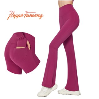 Hoppe Fumeng กางเกงโยคะขายาวเอวสูงสําหรับผู้หญิงพร้อมกระเป๋า…