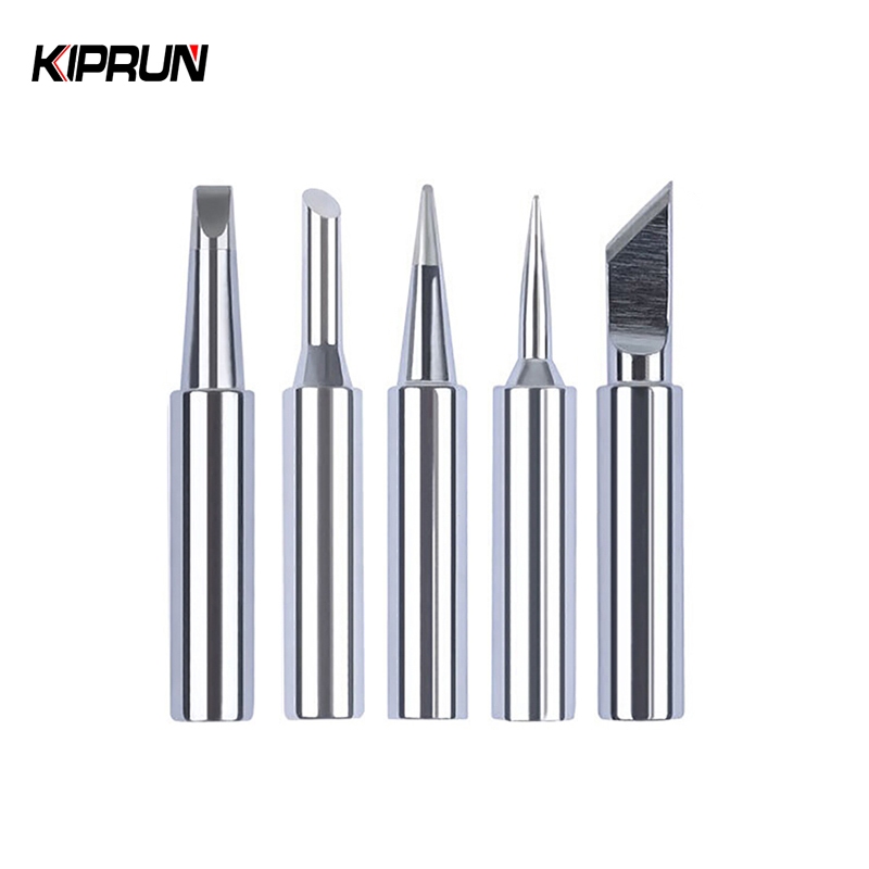 Kiprun 5pcs ตะกั่วฟรี Solder Iron เคล็ดลับ, เปลี่ยน 900 M-TI Solder Iron เคล็ดลับหัวสําหรับบัดกรีสถานีซ่อมบัดกรีเหล็กเคล็ดลับ