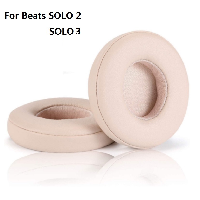 แผ่นรองหูฟังสําหรับ Beats Solo 2 Solo2 Solo 3 Solo3 หูฟังทดแทนคุณภาพสูง EarPads ที่ครอบหูหมอน earmffs ชุดหูฟังอะไหล่