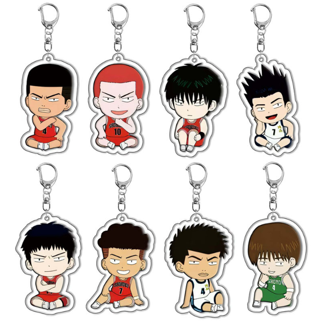 Slam Dunk อะคริลิคพวงกุญแจ Sakuragi ดอกไม้แผนที่ Kaede Rukawa Akagi Takeshi จี้