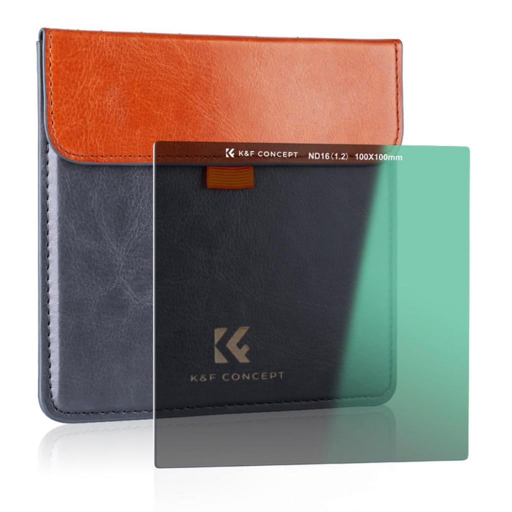 K&F Concept 100*100mm Square ND16 Filter - กระจกกันน้ําเคลือบมัลติโค๊ต Neutral Density Grey Filter