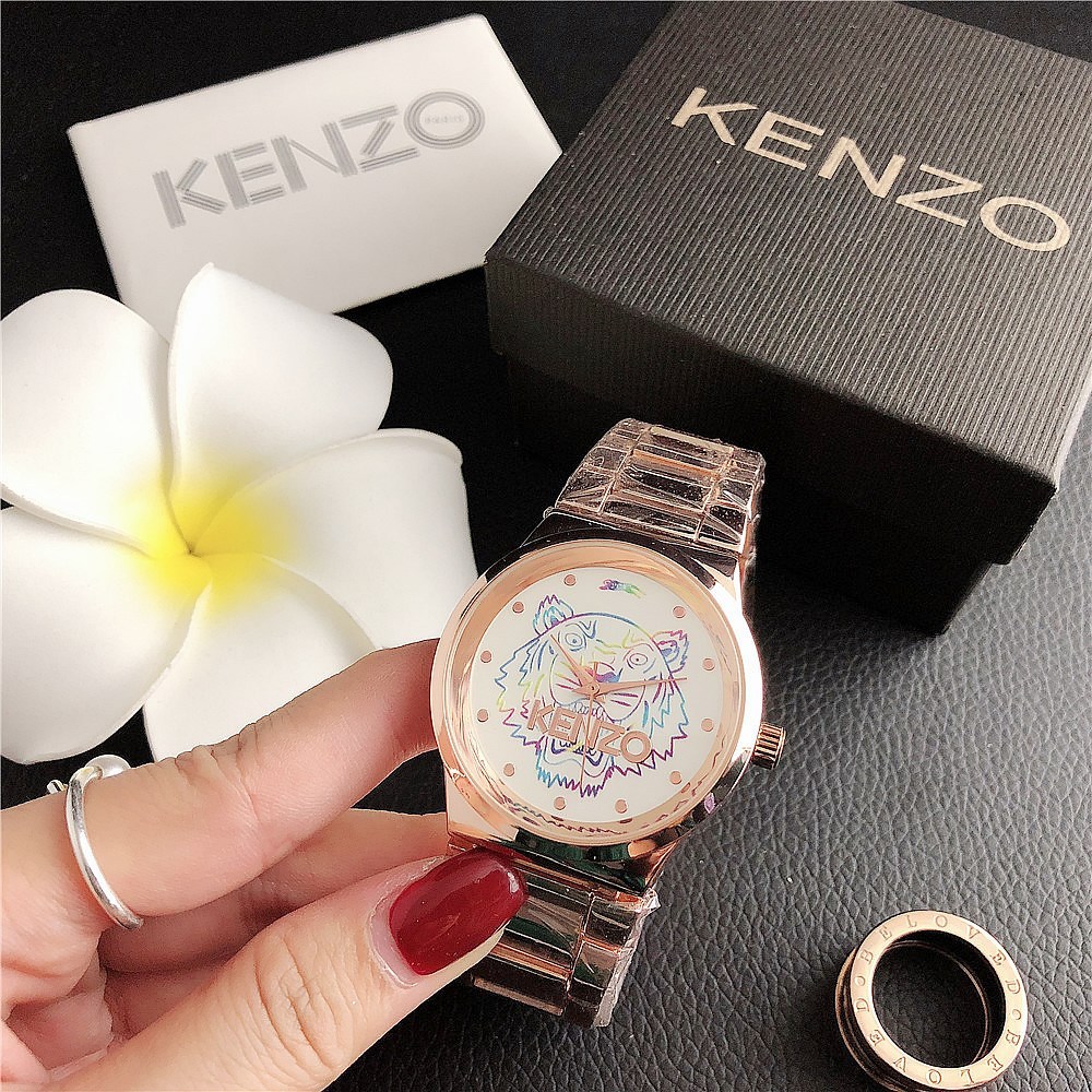 Kenzo นาฬิกาผู้หญิงธุรกิจแฟชั่นลําลองนาฬิกาสแตนเลสนาฬิกาผู้หญิง