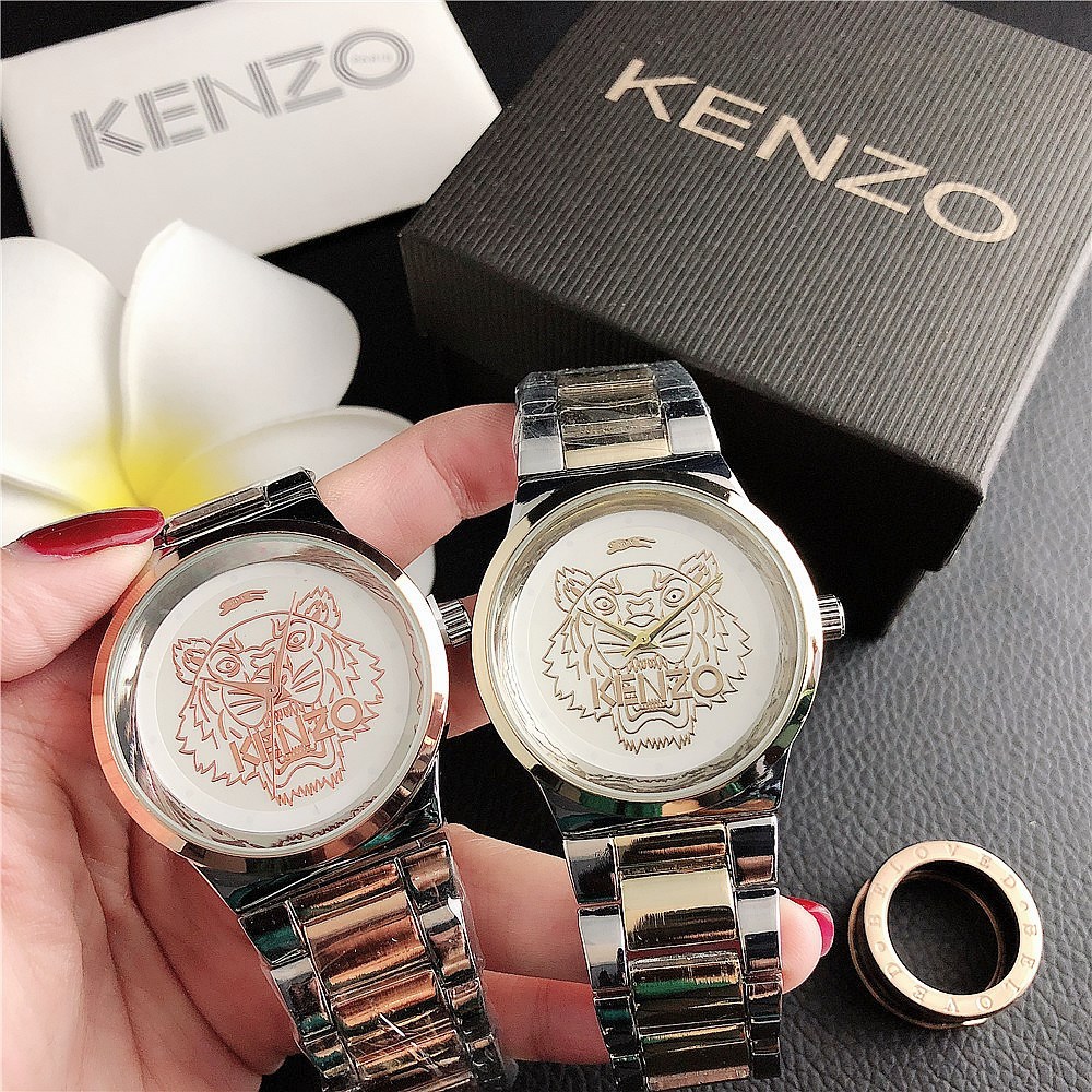 Kenzo นาฬิกาผู้หญิงธุรกิจแฟชั่นลําลองนาฬิกาสแตนเลสนาฬิกาผู้หญิง