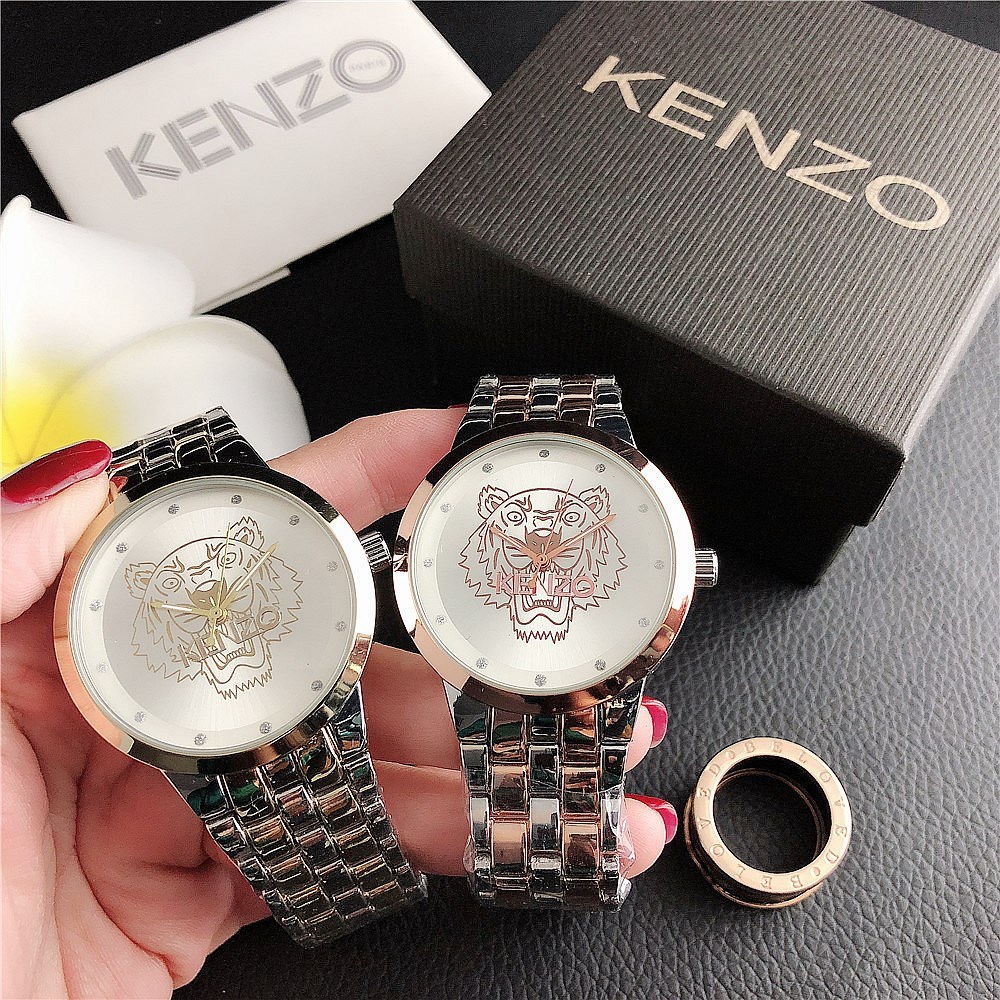 Kenzo นาฬิกาผู้หญิงธุรกิจแฟชั่นลําลองนาฬิกาสแตนเลสนาฬิกาผู้หญิง