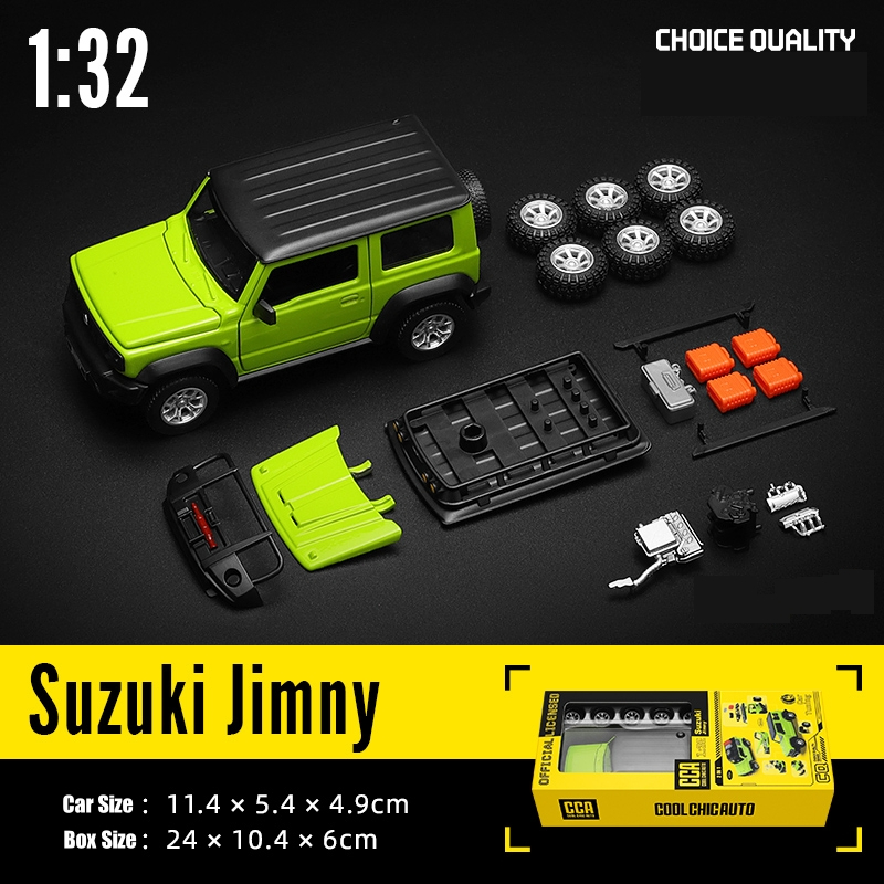 Cca DIY ปรับแต่งประกอบของเล่นรถรุ่น 1:32 Suzuki Jimny Diecast Alloy Miniature สําหรับเด็กคอลเลกชันขอ