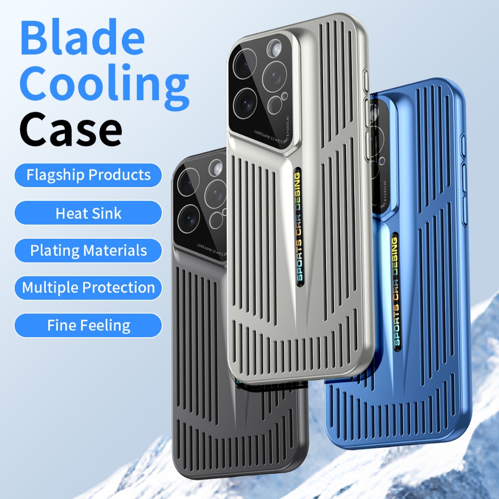 เคส Iphone สําหรับ 16ProMax 15 ProMax 15Plus 13 12 11 14ProMax TPU Metallic Feeling Cooling