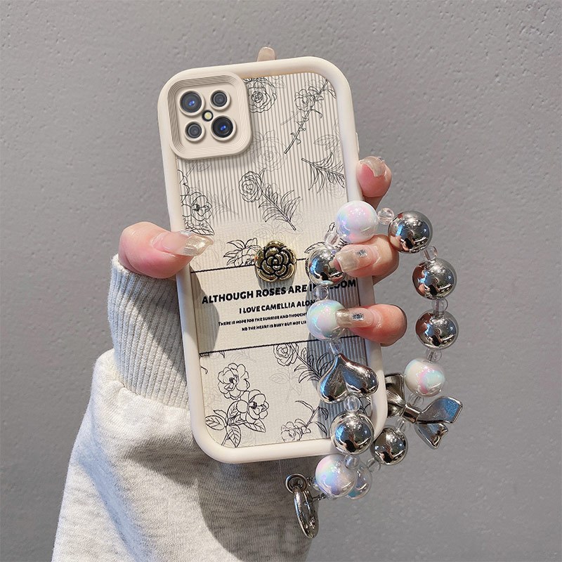 เคสโทรศัพท์ป้องกันการหล่น Retro Rose เคสหนังซิลิโคนเคสโทรศัพท์เหมาะสําหรับ OPPO A92s/Reno 4Z 5G