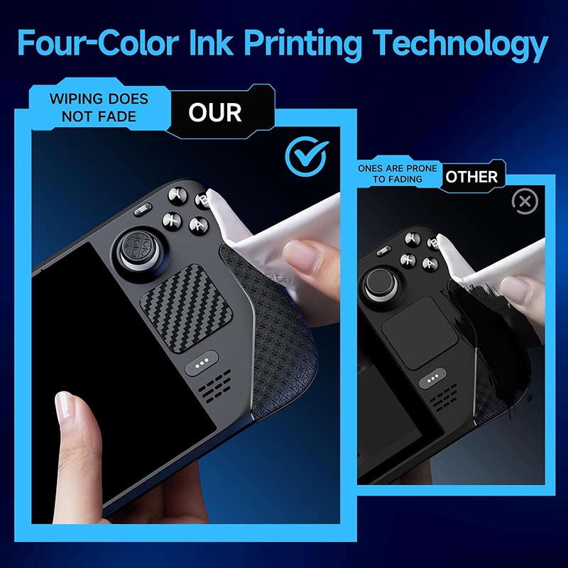 Steam Deck ชุดสติ๊กเกอร์กันลื่นสําหรับ Steam Deck/Steam Deck รุ่น OLED และ LCD,Trackpads Skin Grip Trigger Back Button Grip สติกเกอร์, ตัดที่แม่นยํา, ดูดซับเหงื่อ, เพิ่มค่า