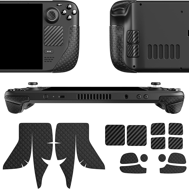 Steam Deck ชุดสติ๊กเกอร์กันลื่นสําหรับ Steam Deck/Steam Deck รุ่น OLED และ LCD,Trackpads Skin Grip Trigger Back Button Grip สติกเกอร์, ตัดที่แม่นยํา, ดูดซับเหงื่อ, เพิ่มค่า