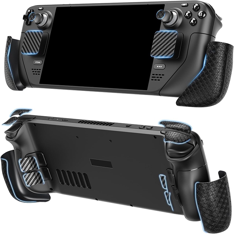 Steam Deck ชุดสติ๊กเกอร์กันลื่นสําหรับ Steam Deck/Steam Deck รุ่น OLED และ LCD,Trackpads Skin Grip Trigger Back Button Grip สติกเกอร์, ตัดที่แม่นยํา, ดูดซับเหงื่อ, เพิ่มค่า