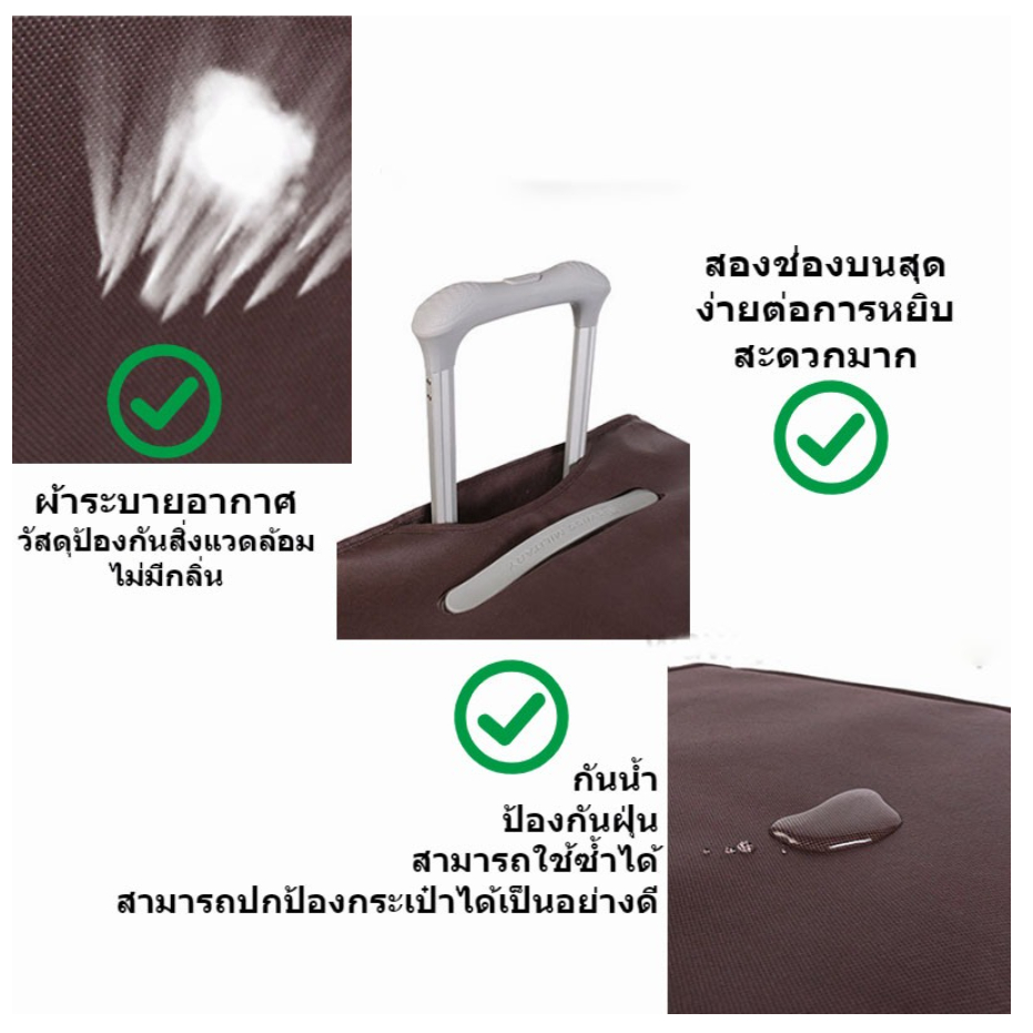 ชุดกระเป๋าเดินทางกันน้ำ ชุดกระเป๋าเดินทางกันฝุ่นและป้องกันรอยขีดข่วน 20 นิ้ว26 นิ้ว28 นิ้ว30 นิ้ว