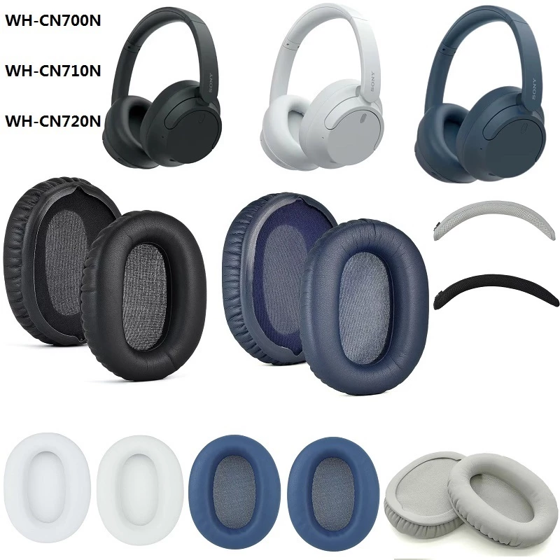 แผ่นรองหูฟังสําหรับ Sony WH-CH700N WH-CH710N WH-CH720N หูฟังอะไหล่คุณภาพสูง Earmuffs หมอนหูแถบคาดศีรษะ