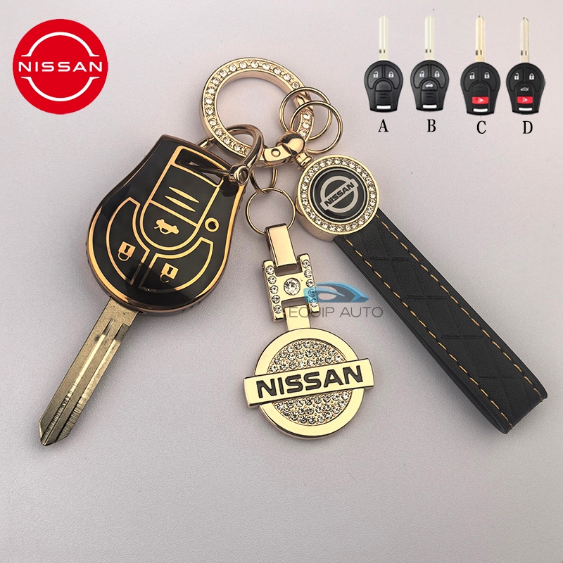Nissan 2/3/4 ปุ่ม TPU ฝาครอบกุญแจรถสําหรับ Nissan Navara/Almera/March key Case Keyless Smart Entry key
