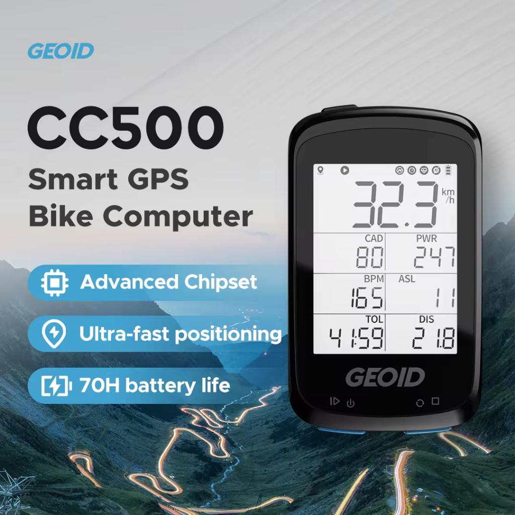 Geoid CC500 GPS จักรยานคอมพิวเตอร์จักรยานเมตรจักรยานคอมพิวเตอร์ไร้สาย Speedometer สําหรับ MTB Road Bike