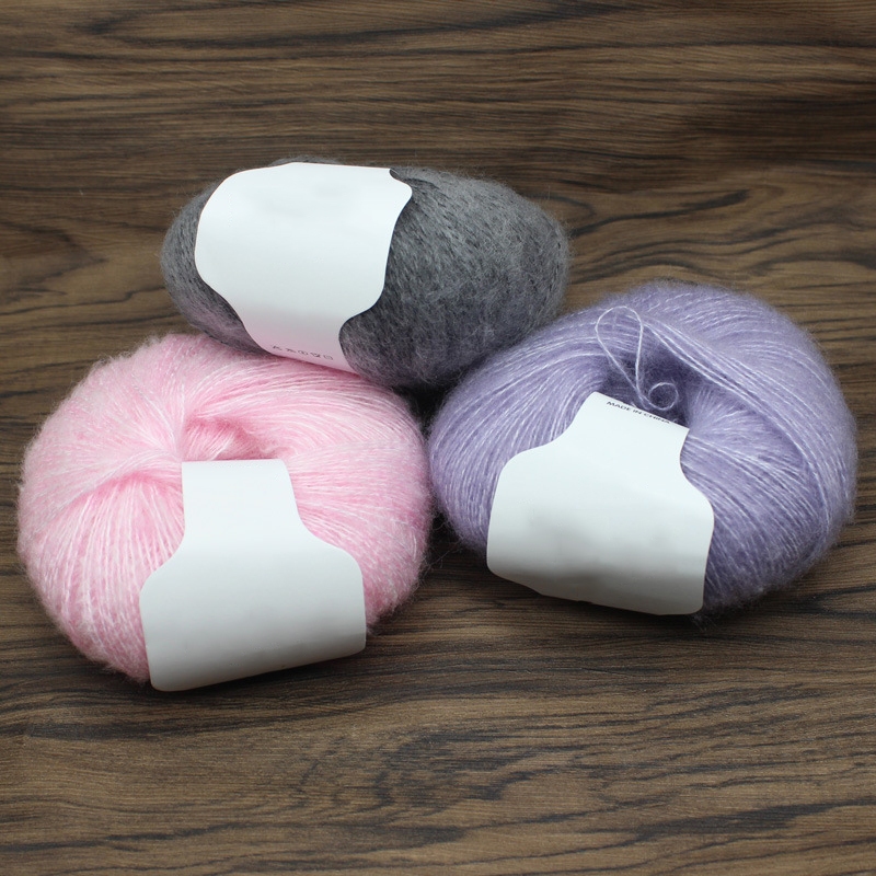 30g เส้นด้ายแฟนซีนุ่มถักเส้นด้าย Multicolor ด้ายสําหรับเสื้อกันหนาวผ้าพันคอ Mohair โครเชต์ Handcraft DIY เย็บปักถักร้อย - รูปที่ 2