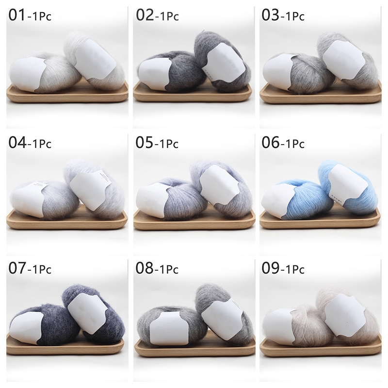 30g เส้นด้ายแฟนซีนุ่มถักเส้นด้าย Multicolor ด้ายสําหรับเสื้อกันหนาวผ้าพันคอ Mohair โครเชต์ Handcraft DIY เย็บปักถักร้อย - รูปที่ 4