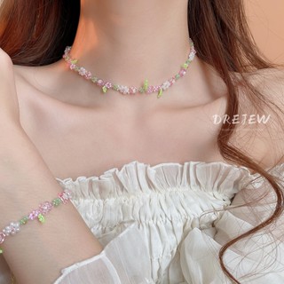 DREJEW เดรช สไตล์พระดอกไม้ที่มีสีสันลูกปัดข้าวสร้อยข้อมือถัก…