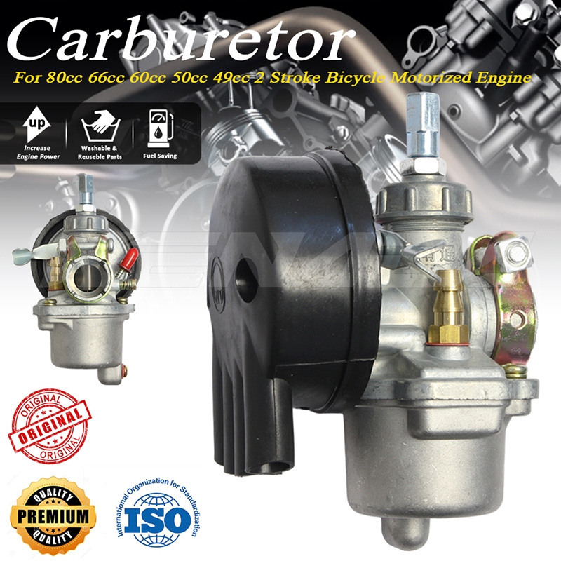 ชุดประกอบคาร์บูเรเตอร์ สําหรับรถจักรยานยนต์วิบาก 49Cc 50Cc 60Cc 66Cc 80Cc 2 จังหวะ 49cc 66cc 80cc