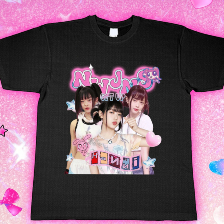 Hanni newjeans Y2k Vintage Kpop เสื้อ, newjeans รับเสื้ออัลบั้ม,hanni newjeans Kpop เสื้อ,newjeans R