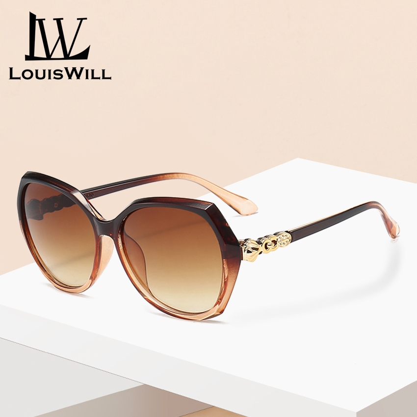 Louiswill ผู้หญิง UV400 แว่นตากันแดด Anti Glare ขับรถแว่นตาตกปลา Vintage Retro กรอบขนาดใหญ่ฤดูร้อนแว่นตากันแดดแฟชั่นแว่นตากันแดด