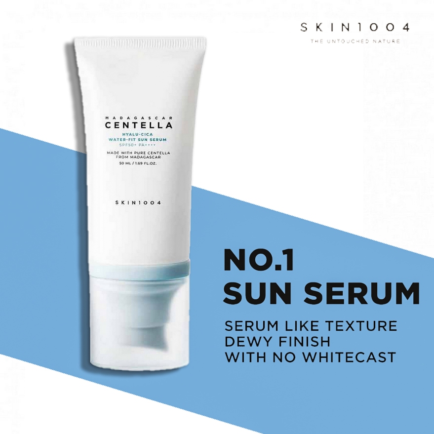 SKIN1004 Madagascar Centella Hyalu-Cica Water-Fit Sunscreen Serum SPF50+ PA++++ UVAUVB 50ml เซรั่มกันแดด