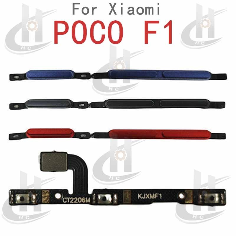 สําหรับ Xiaomi Pocophone Poco F1 ปรับระดับเสียงด้านข้างปุ่ม Flex Cable Keys ปุ่มปิดระดับเสียงขึ้นและลงปุ่มด้านข้างอะไหล่ทดแทน