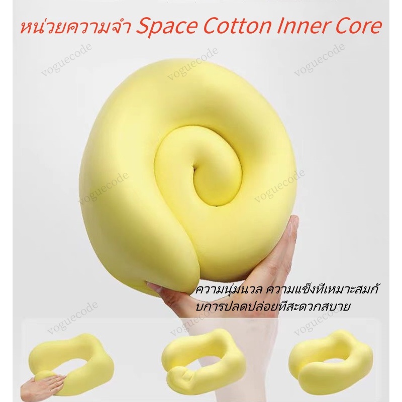 หมอนรองคอตัวยู พกพาสะดวก บรรเทาความเมื่อยล้า ผ้ากำมะหยี่ หมอนรองคอเมมโมรี่โฟมแท้