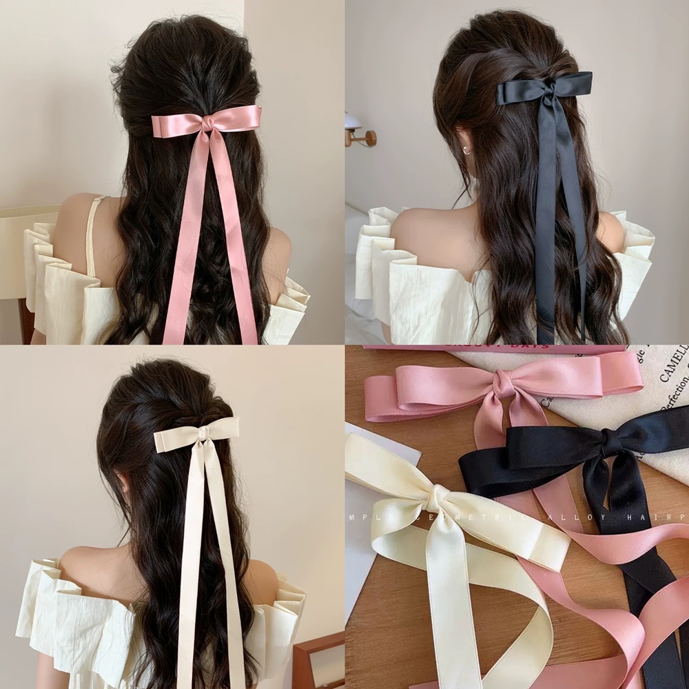 เกาหลี อิน พรีเมี่ยมผูกโบว์ริบบิ้นกิ๊บพร็อพเดียวพรรคอุปกรณ์ผมผู้หญิง