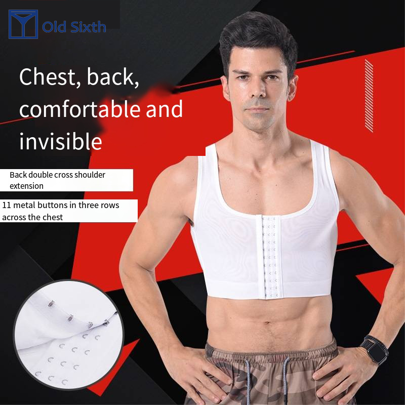ผู้ชาย Gynecomastia Shaper Vest Firm Girdles กระชับหน้าท้องเสื้อผ้าควบคุม Boobs Shapewear Hook Corrector เสื้อรัดกล้ามเนื้อ Corset Tops กระชับไขมัน