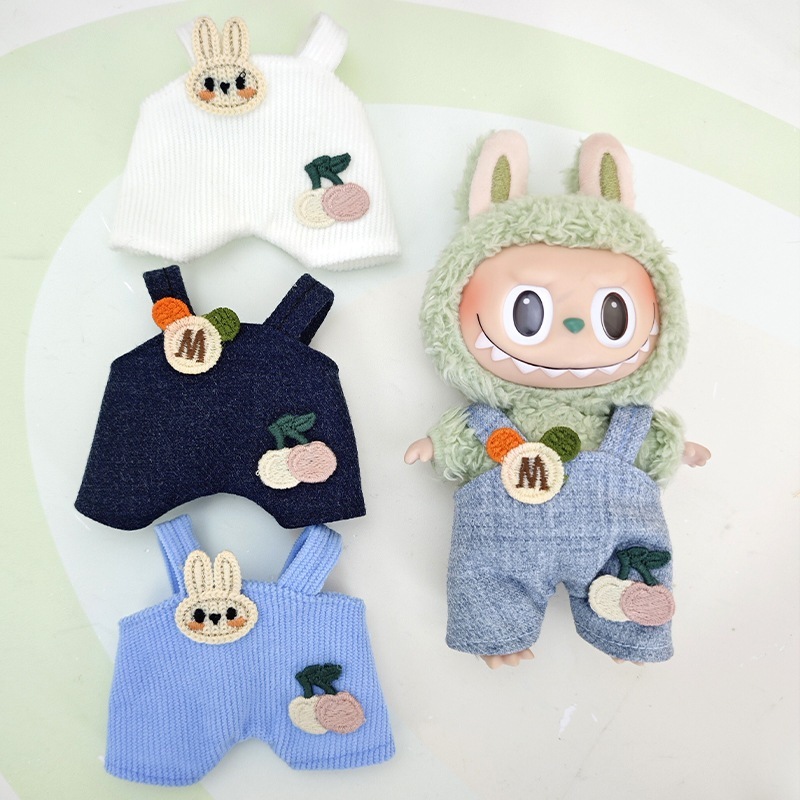 17 ซม.LABUBU Macaron ชุดเสื ้ อผ ้ า LABUBU เครื ่ องแต ่ งกายตุ ๊ กตานุ ่ มเสื ้ อผ ้ าถ ่ ายภาพ