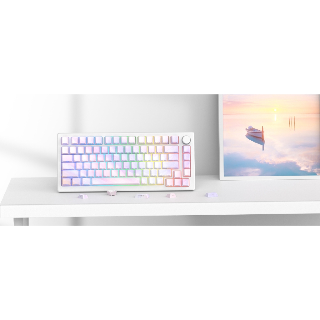 Voier 136 คีย์ธีม Keycaps พิมพ์ด้านข้าง 5 ด้านข้าง Dye-Sub PBT Keycaps RGB Backlit โปรไฟล์เชอร์รี่คีย์สําหรับ Cherry MX Mechanical Gamer คีย์บอร์ด