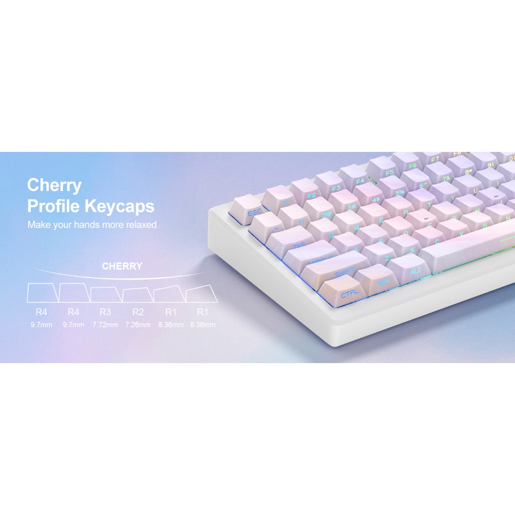 Voier 136 คีย์ธีม Keycaps พิมพ์ด้านข้าง 5 ด้านข้าง Dye-Sub PBT Keycaps RGB Backlit โปรไฟล์เชอร์รี่คีย์สําหรับ Cherry MX Mechanical Gamer คีย์บอร์ด