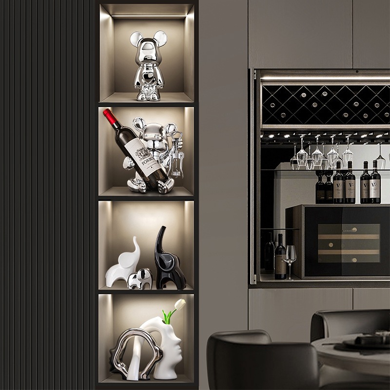 โมเดลแจกันศิลปะนามธรรม สไตล์โมเดิร์น สําหรับตกแต่งบ้าน ห้องนั่งเล่น ตู้ไวน์ - รูปที่ 6