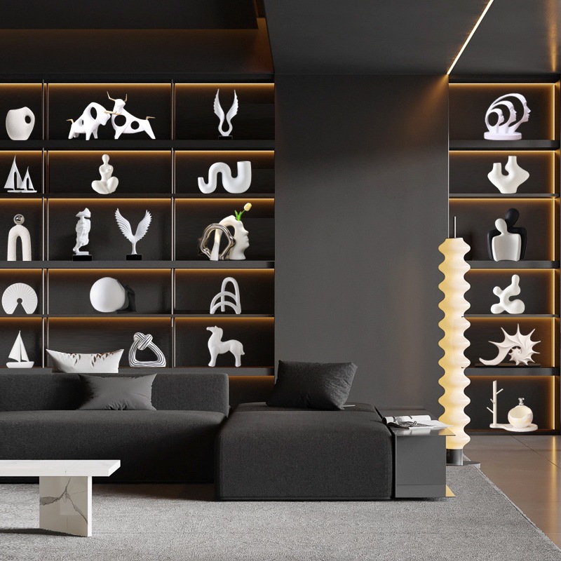 โมเดลแจกันศิลปะนามธรรม สไตล์โมเดิร์น สําหรับตกแต่งบ้าน ห้องนั่งเล่น ตู้ไวน์ - รูปที่ 4