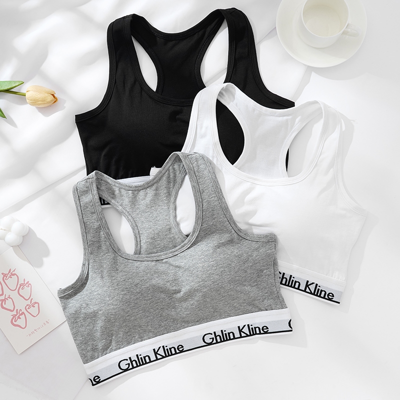 แฟชั่นชุดชั้นในกีฬาชุดชั้นในชุดฟองน้ํา เบาะ เสื้อกั๊กกับกางเกงขาสั้นกีฬาของผู้หญิงผ้าฝ้ายแท้ 100% - รูปที่ 3