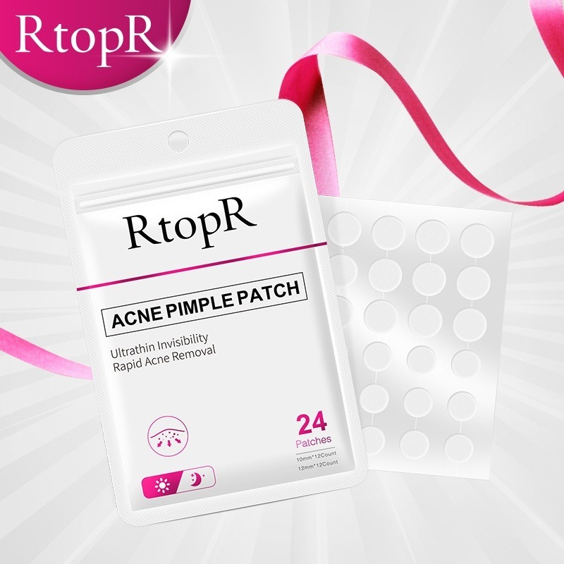RtopR FDA แผ่นแปะสิว รักษาสิว บำรุงและดูแลผิวหน้า 24 ชิ้น ผ่นดูดซับสิว แผ่นดูดซับสิวไฮโดรคอลลอยด์ Acne Pimple Patch